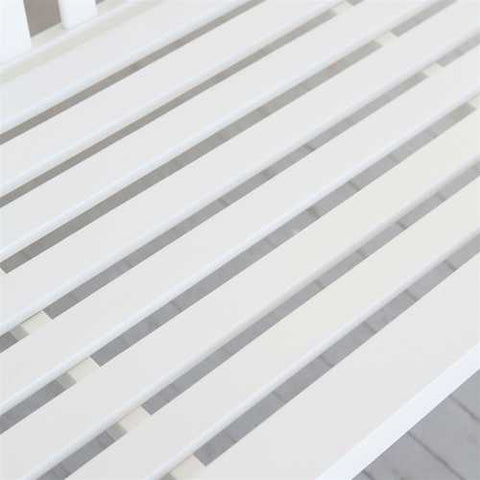 Image of Outdoor Patio Deck 4-Ft Porch Swing in White Wood Finish