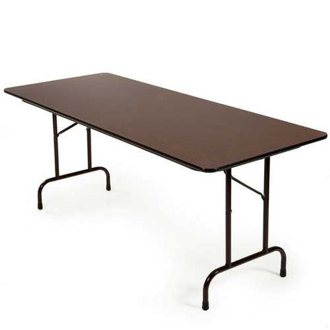 Image of Rectangle 60-inch Melamine Folding Table in Brown