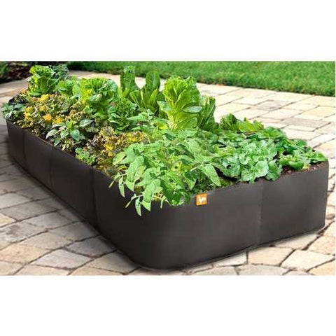 Image of Modern 3-Ft x 6-Ft Raised Garden Bed Planter in UV Resistant Non-Woven Air Flow Plastic