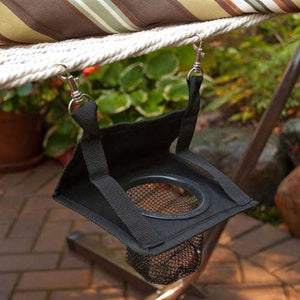 Outdoor Patio Deck 11-Ft Hammock with Metal Stand and Pad Pillow Set