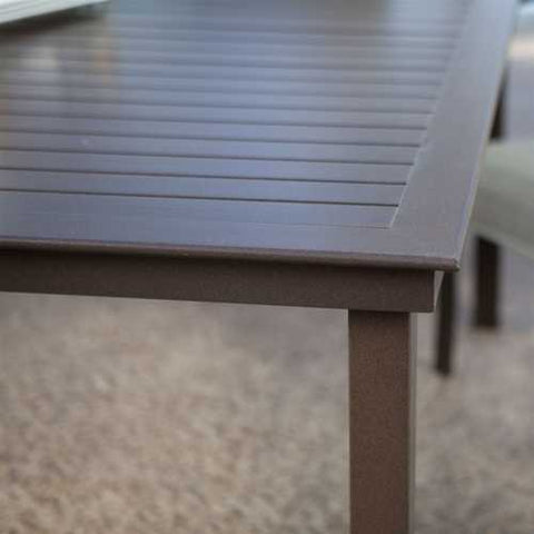 Image of Square 60-inch Contemporary Mocha Brown Patio Dining Table