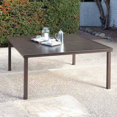 Image of Square 60-inch Contemporary Mocha Brown Patio Dining Table