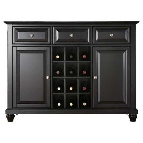 Image of Contemporary Dining Room Sideboard Buffet Cabinet in Black