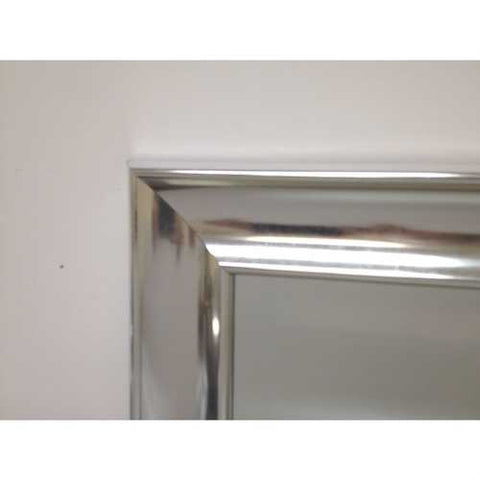 Image of Bathroom Mirror with Silver Frame - Hangs Vertically or Horizontally