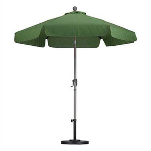 Palm Green 7.5-Ft Outdoor Patio Umbrella with Champagne Metal Pole