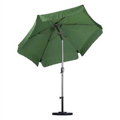 Image of Palm Green 7.5-Ft Outdoor Patio Umbrella with Champagne Metal Pole