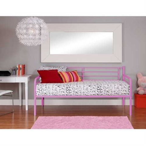 Image of Twin size Stylish Pink Metal Daybed