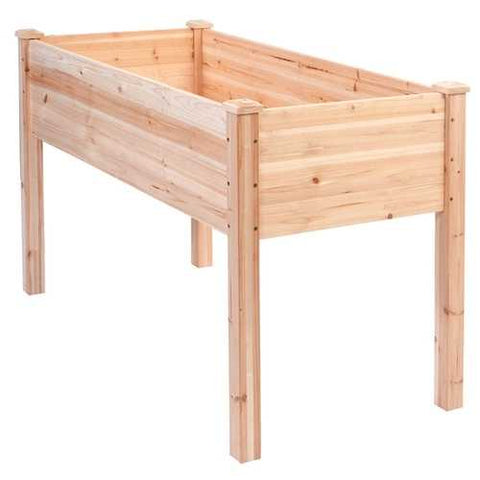 Image of Solid Wood Cedar 30-inch High Raised Garden Bed Planter Box