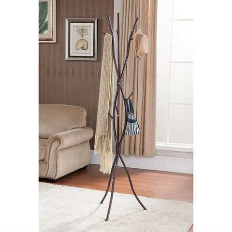 Image of Tree Branch Metal Coat Rack Hat Stand in Bronze Finish