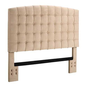 Full / Queen size Tufted Padded Upholstered Headboard in Beige