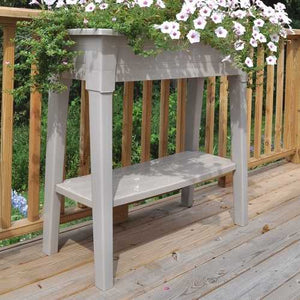 Elevated Planter Box in Desert Gray color Resin - Made in USA