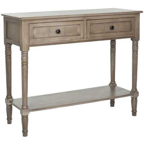 Image of Console Accent Table Traditional Style Sofa Table in Distressed Cream