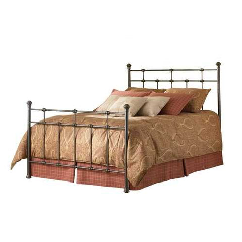 Image of Twin size Classic Metal Bed in Hammered Brown Finish