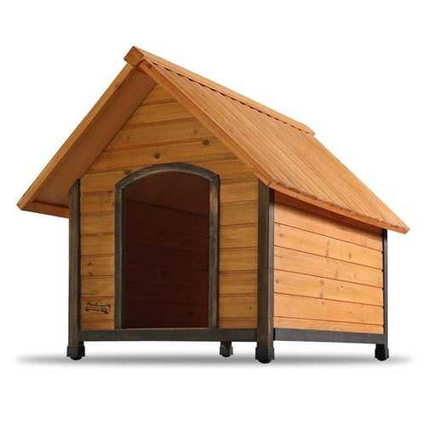 Image of Outdoor A-Frame Wood Dog House Weather-Resistant - Small Dogs up to 25 lbs