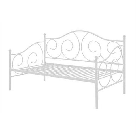 Image of Twin size White Metal Day Bed Frame - 600 lb Weight Limit