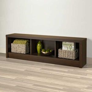 Bedroom Storage Bench Footboard in Espresso Wood Finish