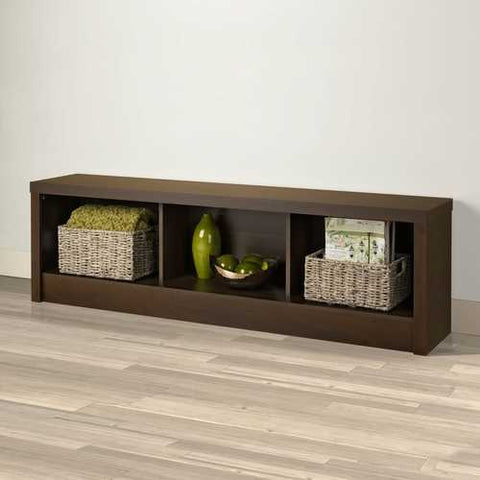 Image of Bedroom Storage Bench Footboard in Espresso Wood Finish