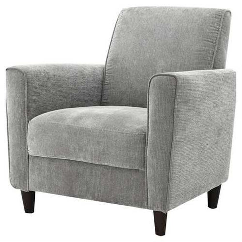 Image of Modern Upholstered Arm Chair with Premium Foam Cushion Seating in Charcoal