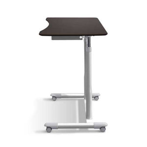 Espresso Adjustable Height Sitting Standing Desk Ergonomic Mobile Stand Up Computer Table