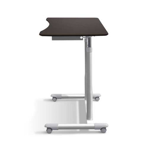 Image of Espresso Adjustable Height Sitting Standing Desk Ergonomic Mobile Stand Up Computer Table