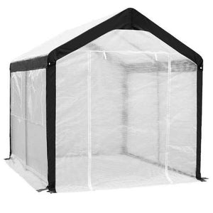 Outdoor Garden 8 x 10 Ft Greenhouse with Steel Frame and White PE Cover