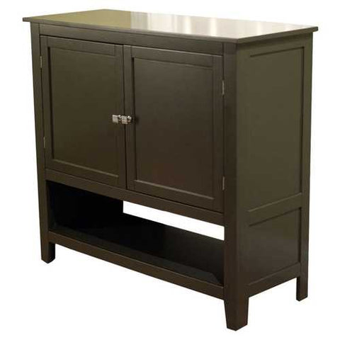 Image of Espresso Buffet Sideboard Cabinet with Bottom Storage Shelf