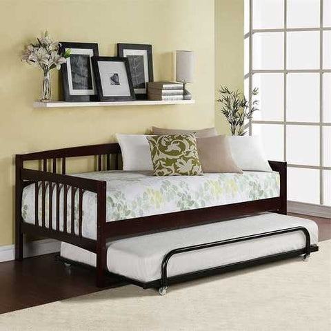 Image of Twin size Day Bed in Espresso Wood Finish - Trundle Not Included