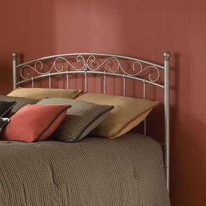 Full size Arched Metal Headboard in New Brown Finish