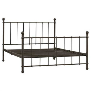 Full size Bronze Metal Platform Bed Frame with Headboard and Footboard