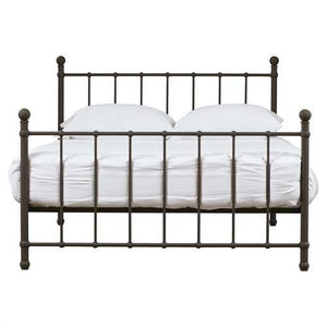 Full size Bronze Metal Platform Bed Frame with Headboard and Footboard