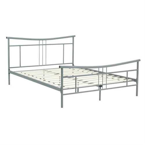 Image of Full size Modern Metal Platform Bed Frame with Headboard and Footboard