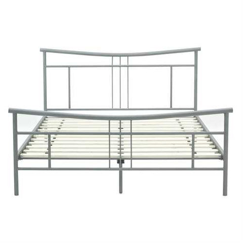 Image of Full size Modern Metal Platform Bed Frame with Headboard and Footboard