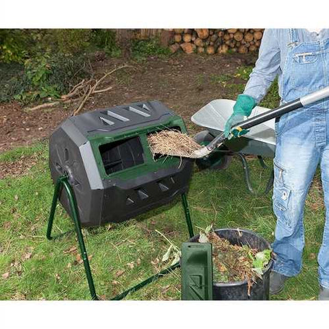 Image of Outdoor 43-Gallon Compost Bin Tumbler for Home Garden Composting