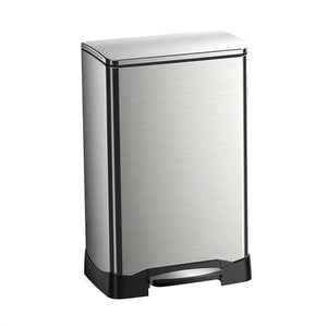 Stainless Steel 10.5 Gallon Kitchen Trash Can with Step Pedal No Hands Lid