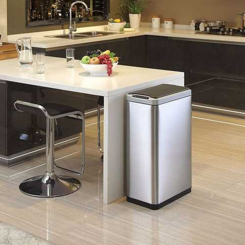 Image of Stainless Steel 13 Gallon Touchless Motion Sensor Kitchen Trash Can