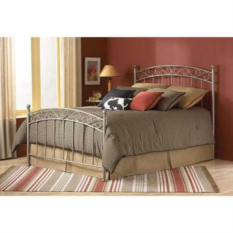 Image of Queen size Gentle Arch Metal Bed with Headboard and Footboard