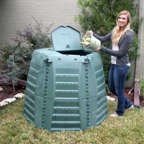 Image of Green Recycled Plastic 267 Gallon Compost Bin for Home Composting