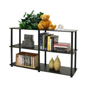 3-Tier Storage Display Shelf/Rack Bookcase in Espresso/Black