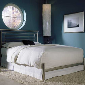 Queen size Modern Metal Bed in Brushed Satin Finish