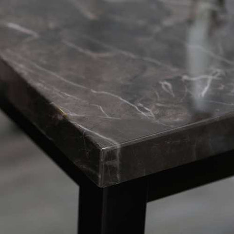 Image of Contemporary 60 x 36 inch Dining Table With Faux Marble Top