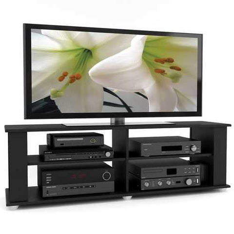 Image of Modern Black TV Stand - Fits up to 68-inch TV