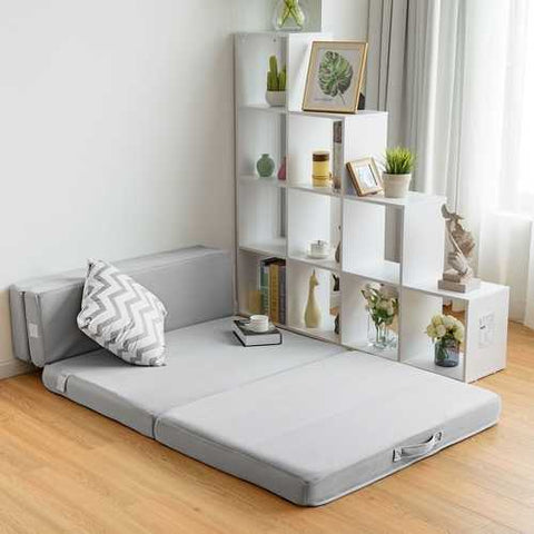 Image of Full XL size 4-inch Thick Folding Sleeper Sofa Mattress Guest Bed