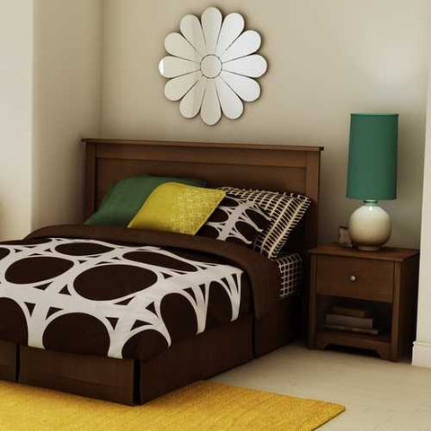 Image of Full / Queen size Contemporary Headboard in Sumptuous Cherry Finish