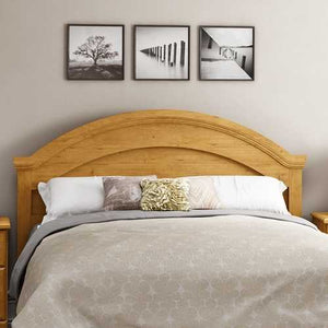 Full / Queen size Arch Top Country Style Headboard in Pine Finish