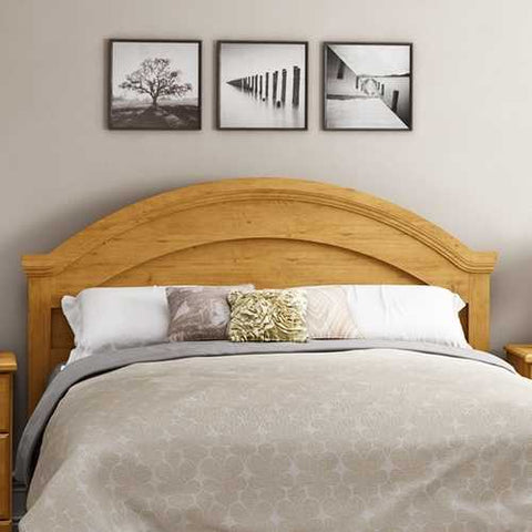 Image of Full / Queen size Arch Top Country Style Headboard in Pine Finish