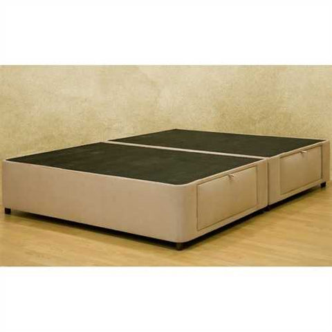 Image of Full size Charcoal Microfiber Upholstered Platform Bed with 4 Storage Drawers