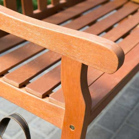 Image of Outdoor Weather Resistant Wood 5-Ft Garden Bench in Natural