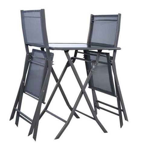 Image of Outdoor 3-Piece Patio Furniture Folding Table Chair Set