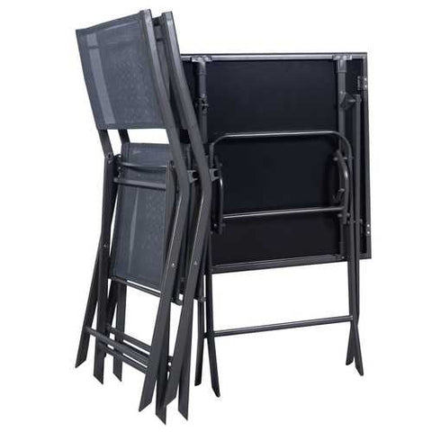 Image of Outdoor 3-Piece Patio Furniture Folding Table Chair Set