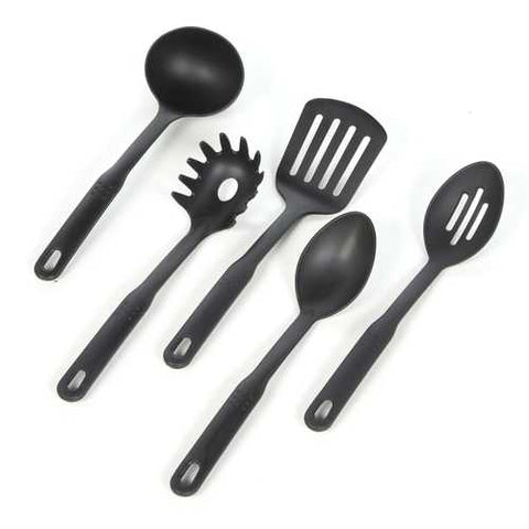 Image of 15-Piece Stainless Steel Cookware Set with Nylon Utensils